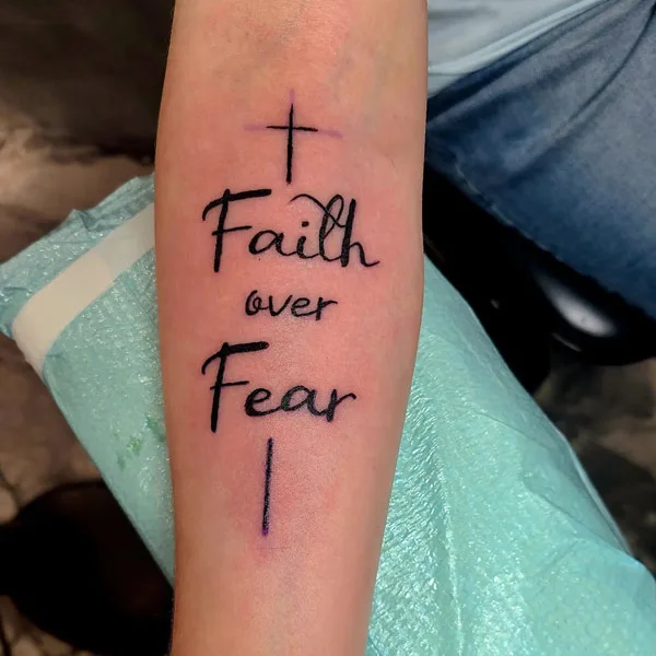 Faith Over Fear Tattoo 2