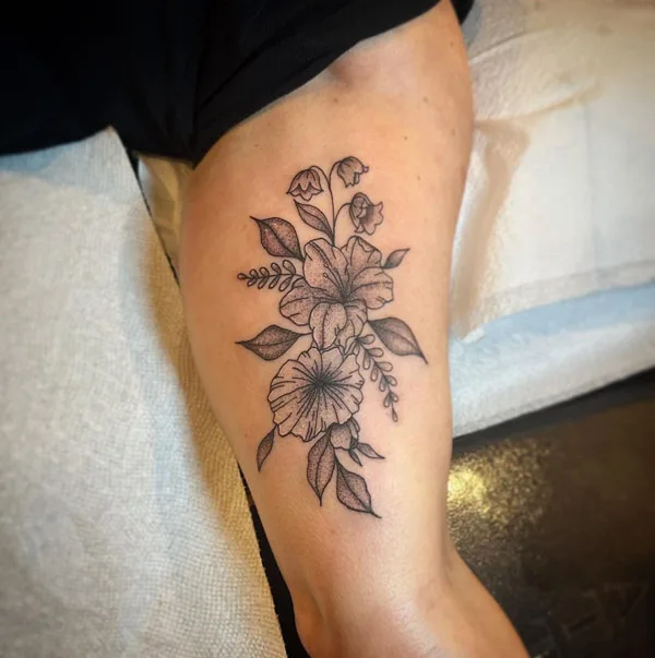 Flower Bicep Tattoo