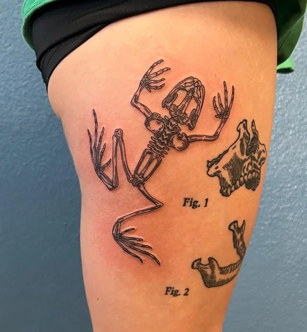 Frog Skeleton Tattoo 2