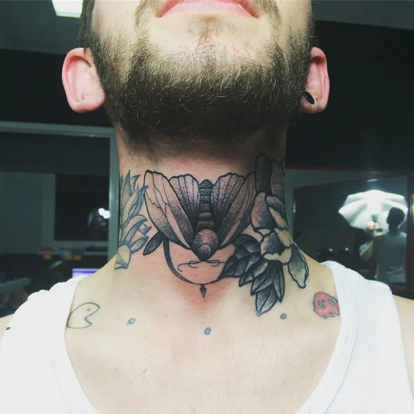 Front Neck Tattoo 2