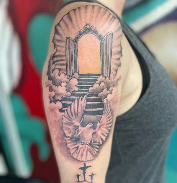 Gates of Heaven Arm Tattoo 1