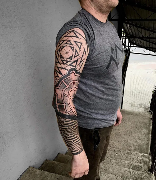 Geometric Sleeve Tattoo 2