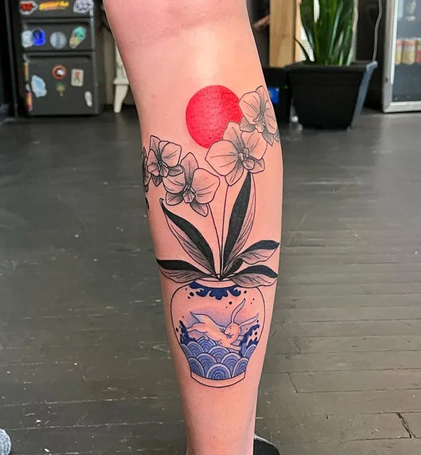 Japanese Orchid Tattoo