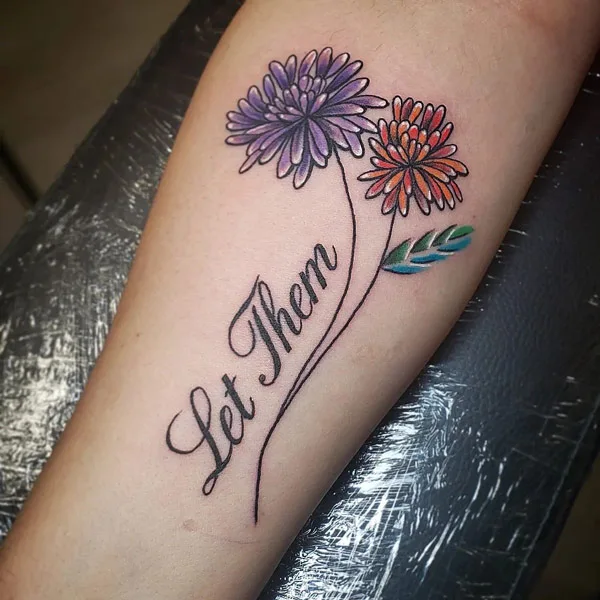 Let Them Birth Flower Tattoo
