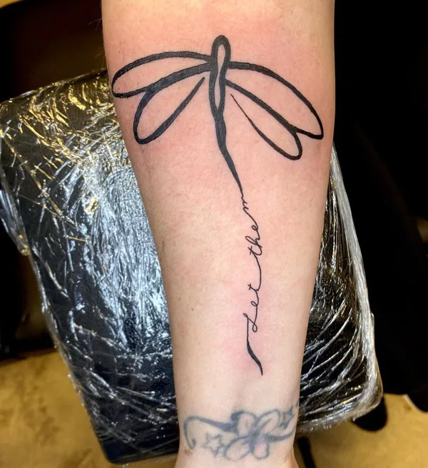 Let Them Dragonfly Tattoo