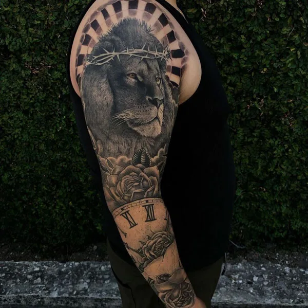 Lion Sleeve Tattoo 1