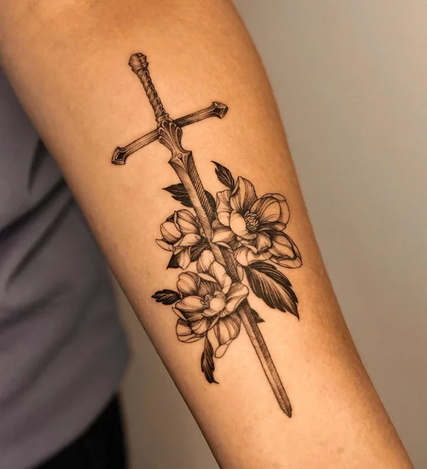 Magnolia Sword Tattoo
