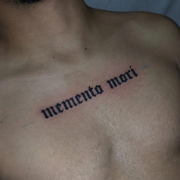Memento Mori Chest Tattoo