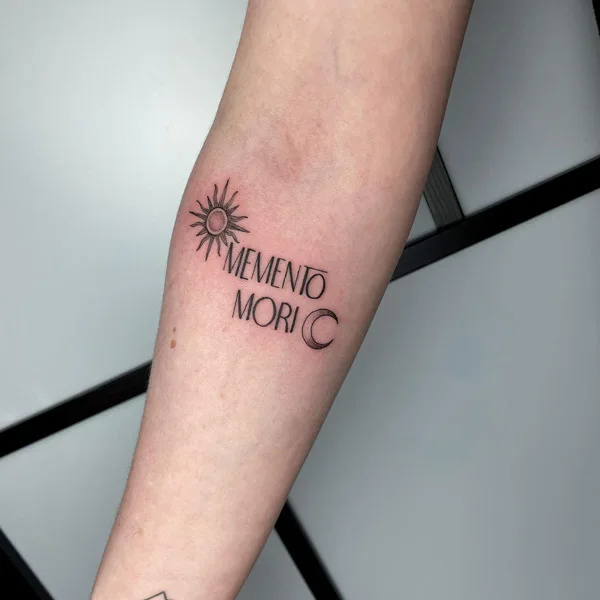 Memento Mori Sun and Moon Tattoo