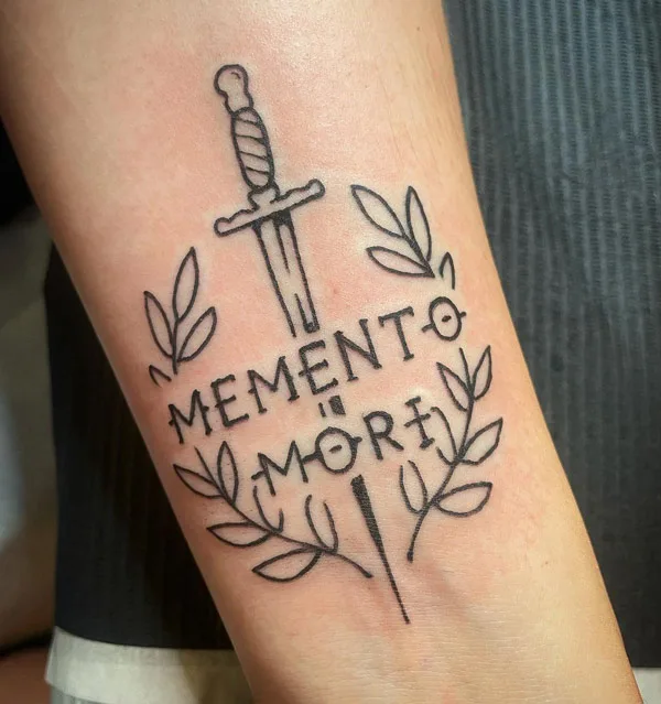 Memento Mori Sword Tattoo