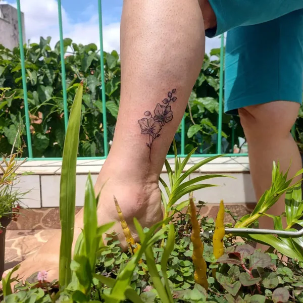 Minimalist Orchid Tattoo