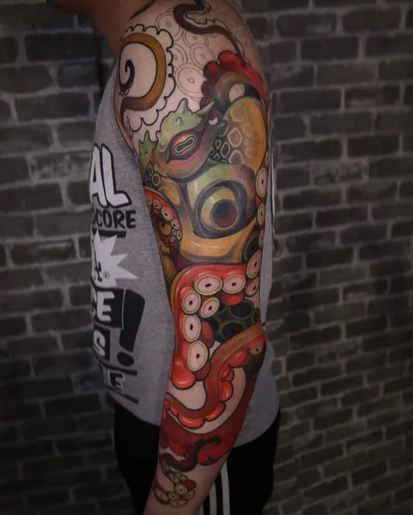 Octopus Sleeve Tattoo