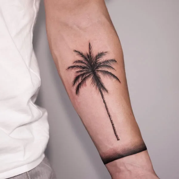 Palm Tree Forearm Tattoo 1