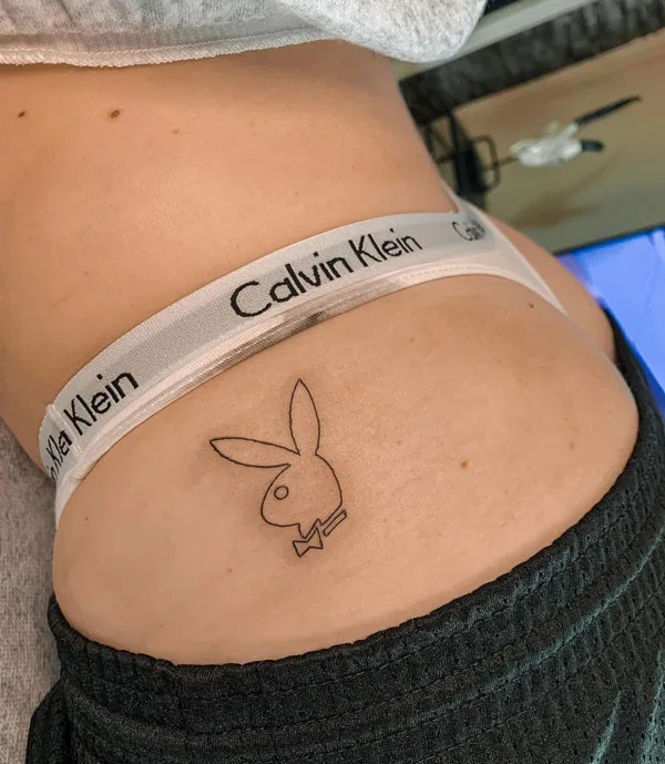 Playboy Bunny Hip Tattoo