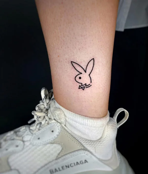 Playboy Bunny Outline Tattoo