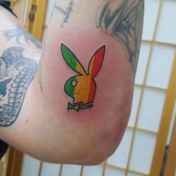 Rasta Playboy Bunny Tattoo