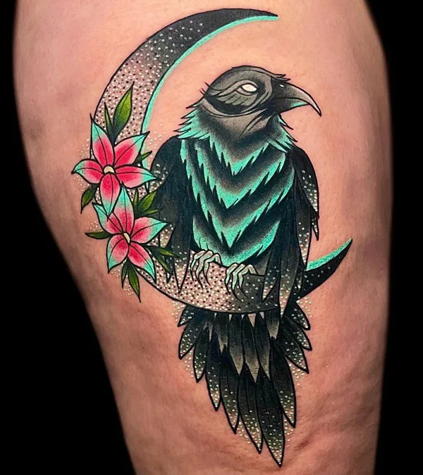 Raven Moon Tattoo