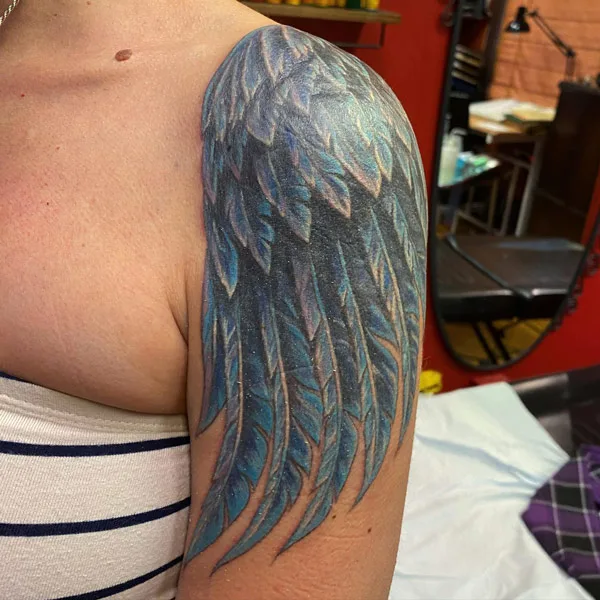 Raven Wing Tattoo