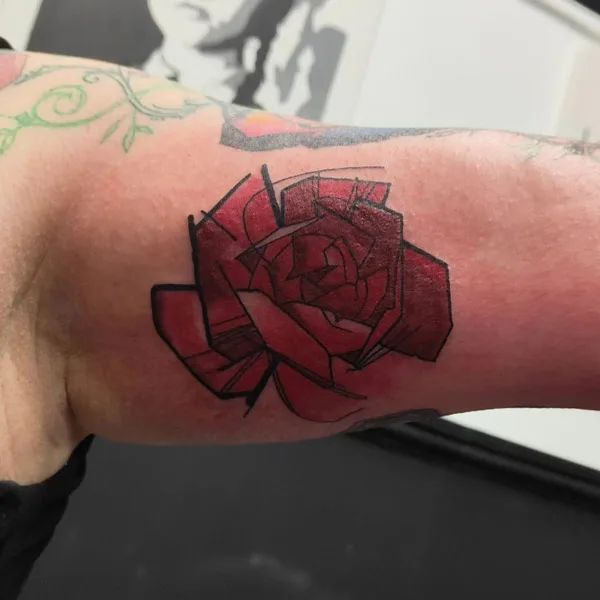 Rose Bicep Tattoo 2