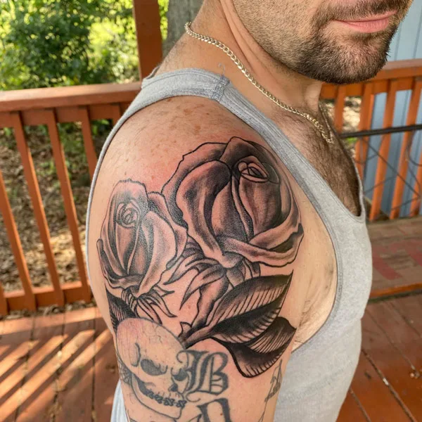 Rose Shoulder Tattoo 2