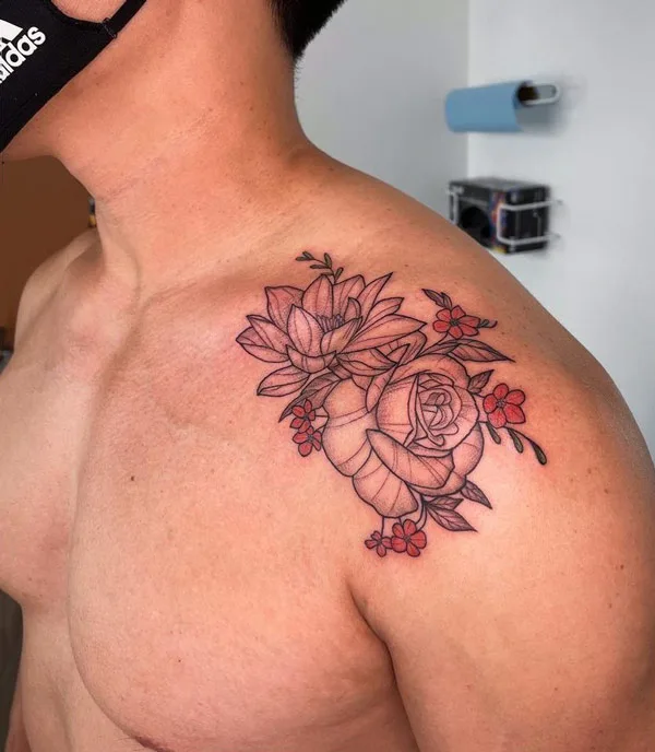 Rose Shoulder Tattoo 3