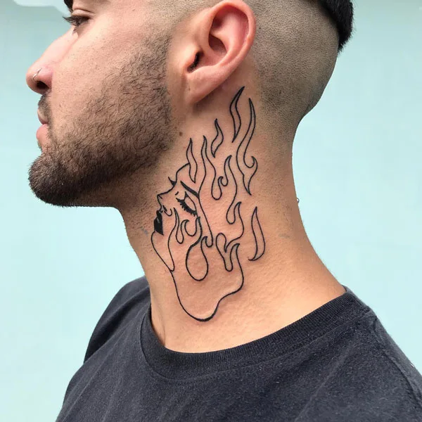 Side Neck Tattoo 2