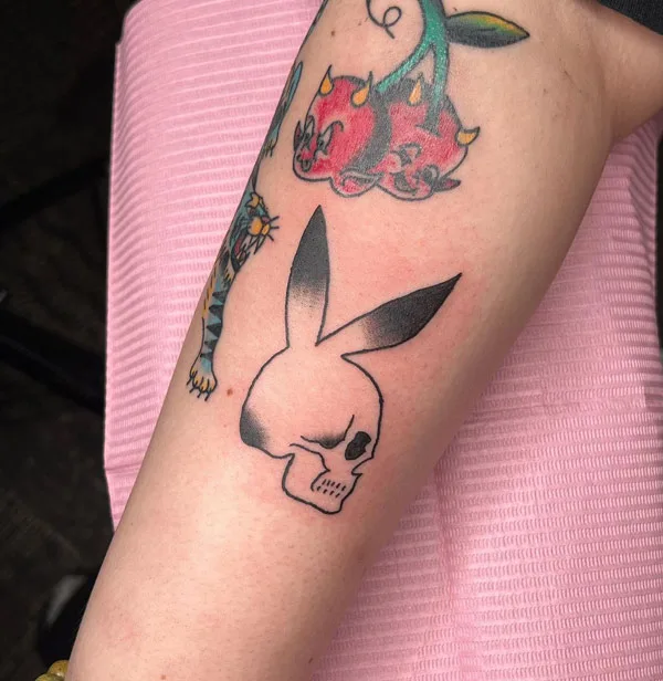 Skull Playboy Bunny Tattoo 1
