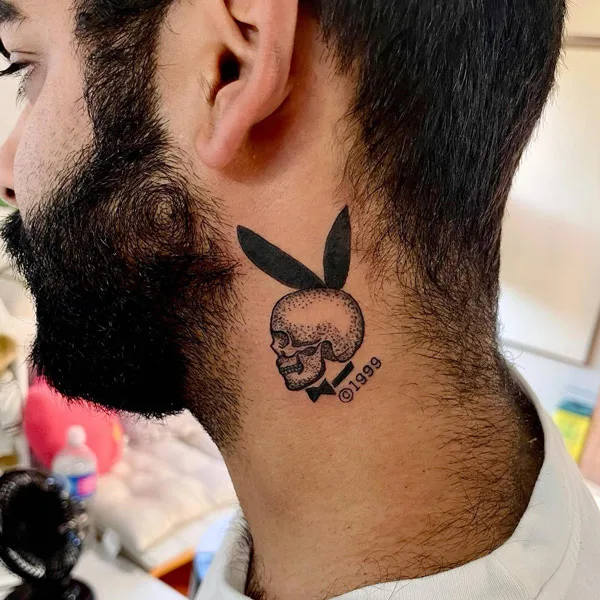 Skull Playboy Bunny Tattoo 2