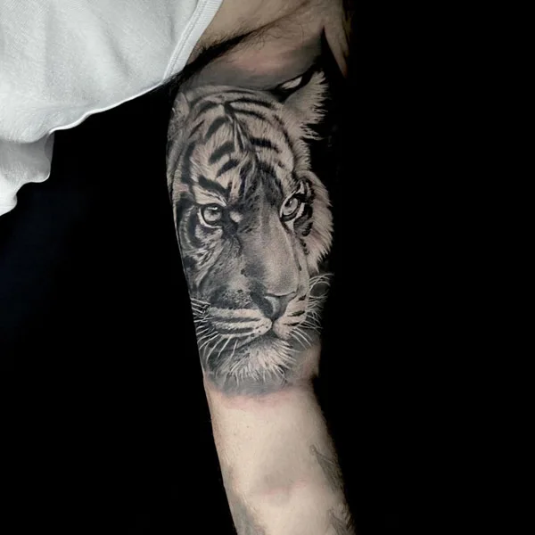 Tiger Bicep Tattoo 2