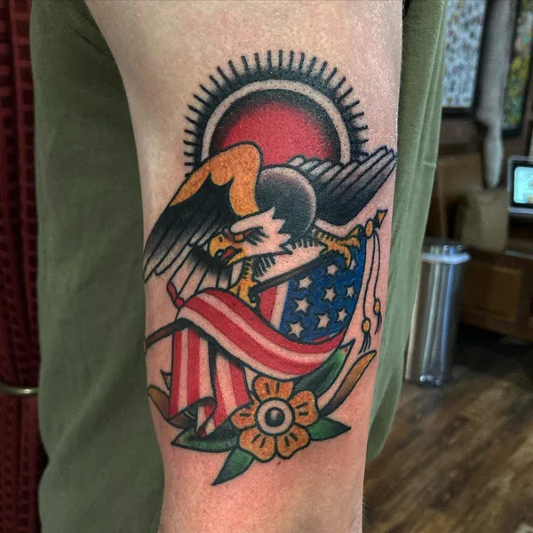 Traditional American Flag Tattoo 2