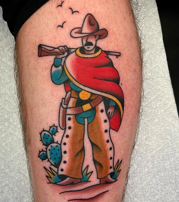 Traditional Cowboy Tattoo 1