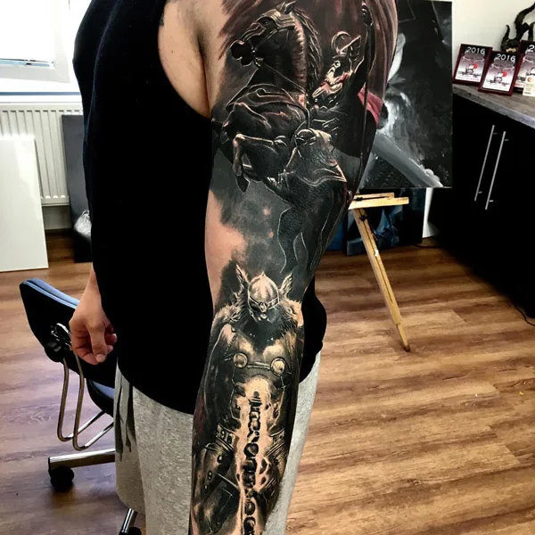 Viking Sleeve Tattoo 2
