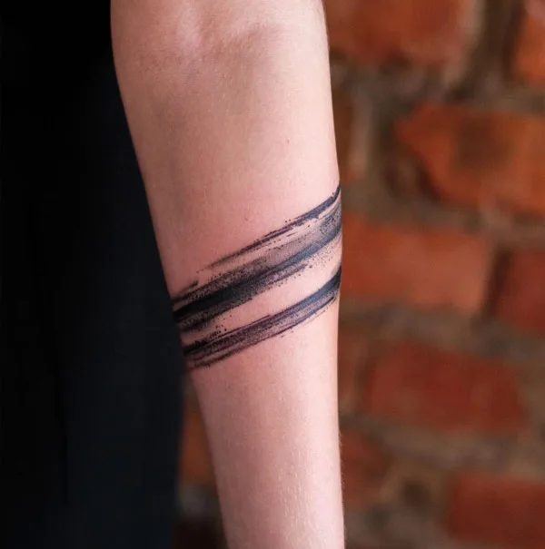 Abstract Two Line Tattoo