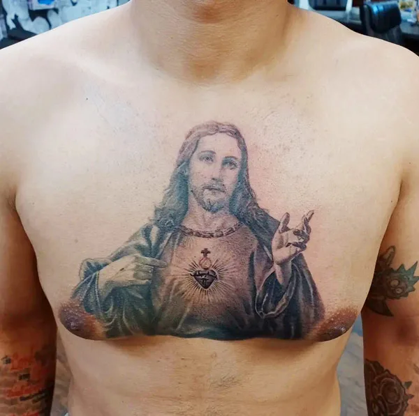 Jesus Sacred Heart Tattoo 2