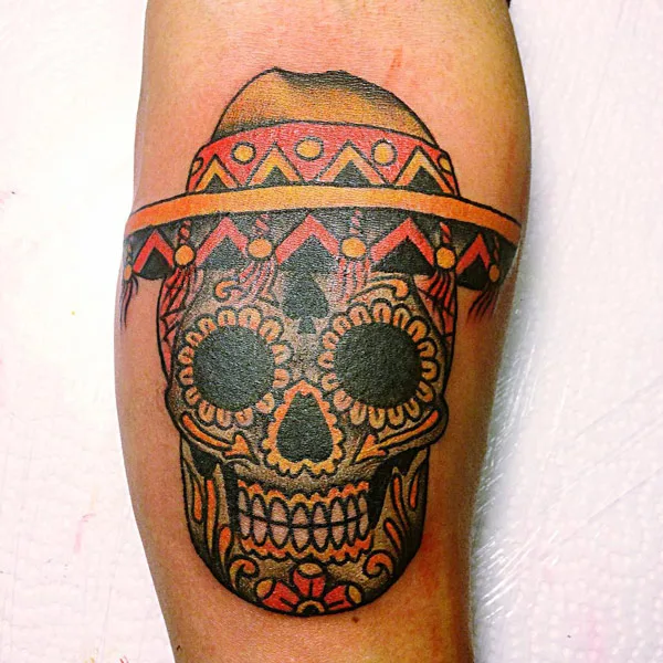 Mexican Sugar Skull Tattoo 2