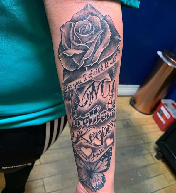 My Brother's Keeper Rose Tattoo