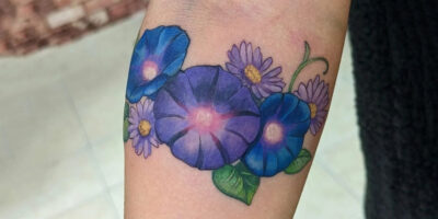 September birth flower tattoo