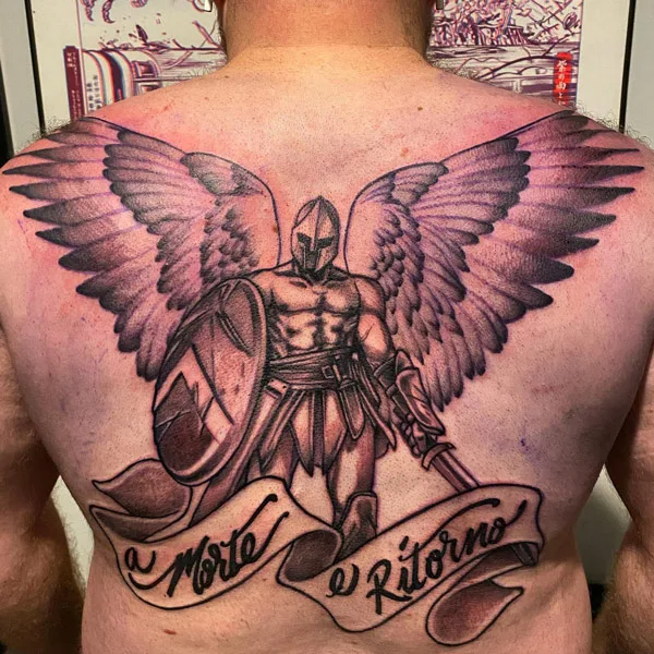 Spartan Angel Tattoo 1