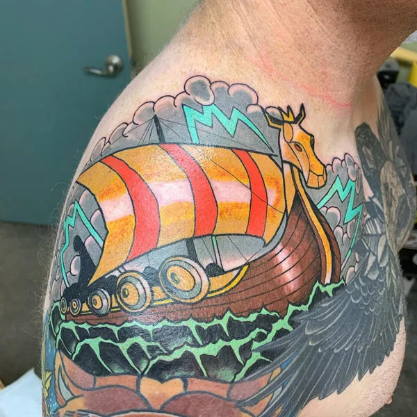 Viking Ship Tattoo 3