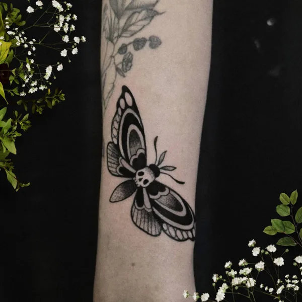 Black Moth Tattoo 1