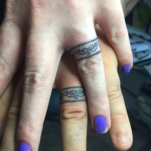Henna Wedding Ring Tattoo