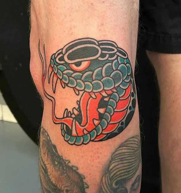Japanese Snake Head Tattoo