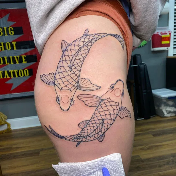 Koi Fish Yin Yang Tattoo 2