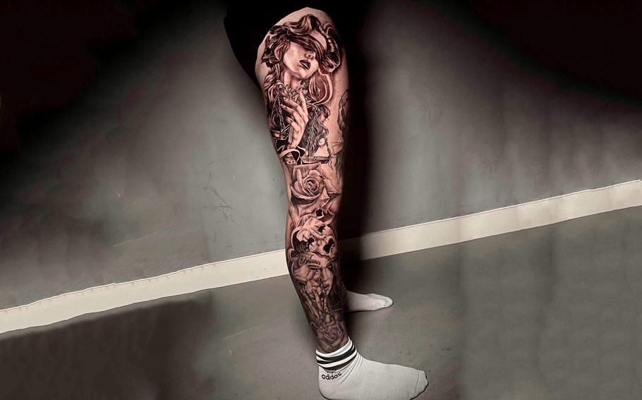Half Sleeve Leg Tattoos  Best Leg Tattoos For Men Cool Lower Upper Side  Leg Check mor  Check   Leg tattoo men Best leg tattoos Flower thigh  tattoos