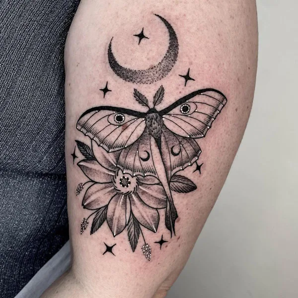 Luna Moth Tattoo 3