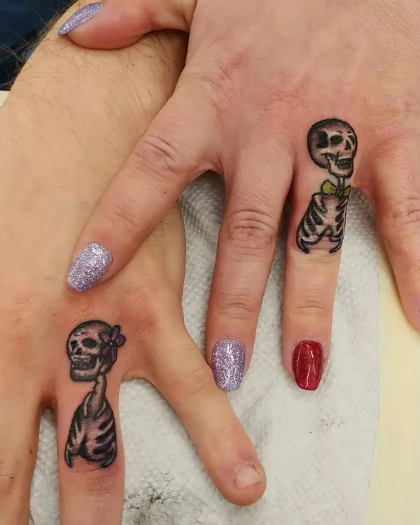 Skeleton Wedding Ring Tattoo