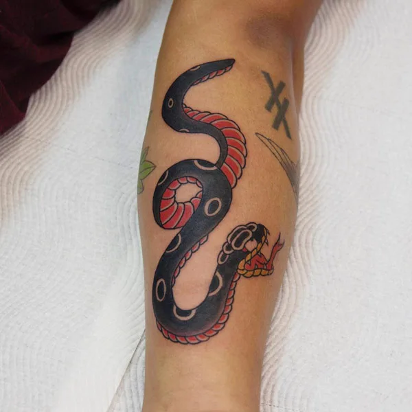 Traditional Japanese Snake Tattoo 1