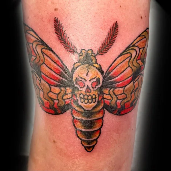 Traditional Moth Tattoo 3
