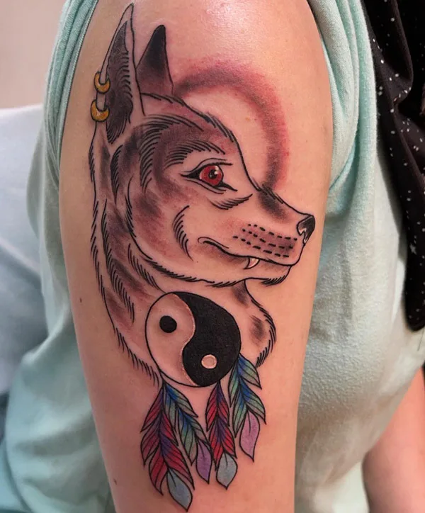 Wolf Yin Yang Tattoo 2