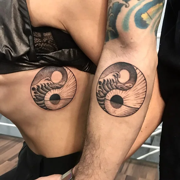Yin Yang Couple Tattoo 2